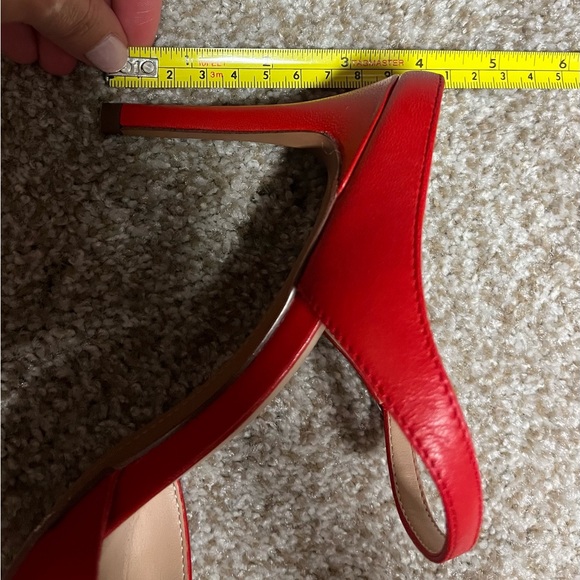 NWB Banana Republic Red Slip On Mule Pump Heel Holiday Shoe Sz 9 - Picture 13 of 14